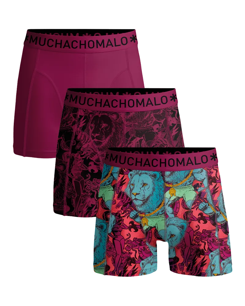 Muchachomalo Herren Boxer Shorts - 3er Pack - Herren Unterwäsche Mehrfarbig