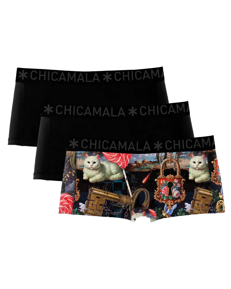 Muchachomalo Chicamala Damen-Boxershorts, 3er-Pack - Mehrfarbig Mehrfarbig