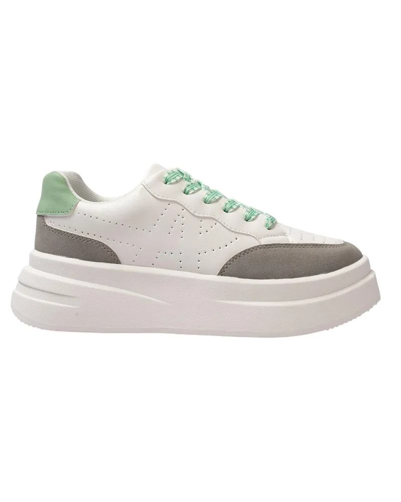 Kappa Ari" Sneaker für Damen, Plattform-Absatz (Weiß/Grau Weiß