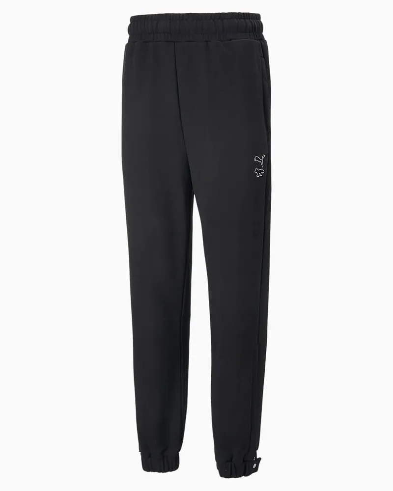 Puma X Maison Kitsune Black Stretch Taille Herren -Gleishosen 532326 01 Schwarz