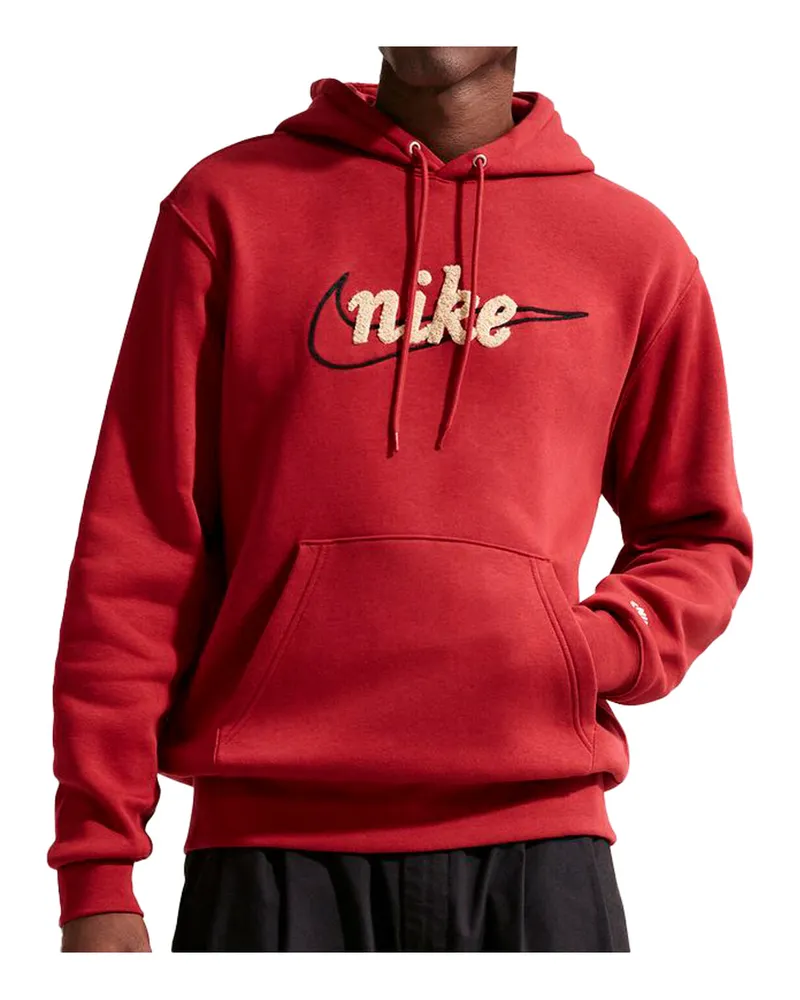 Nike M NK CLUB BB HOODIE CTB Rot
