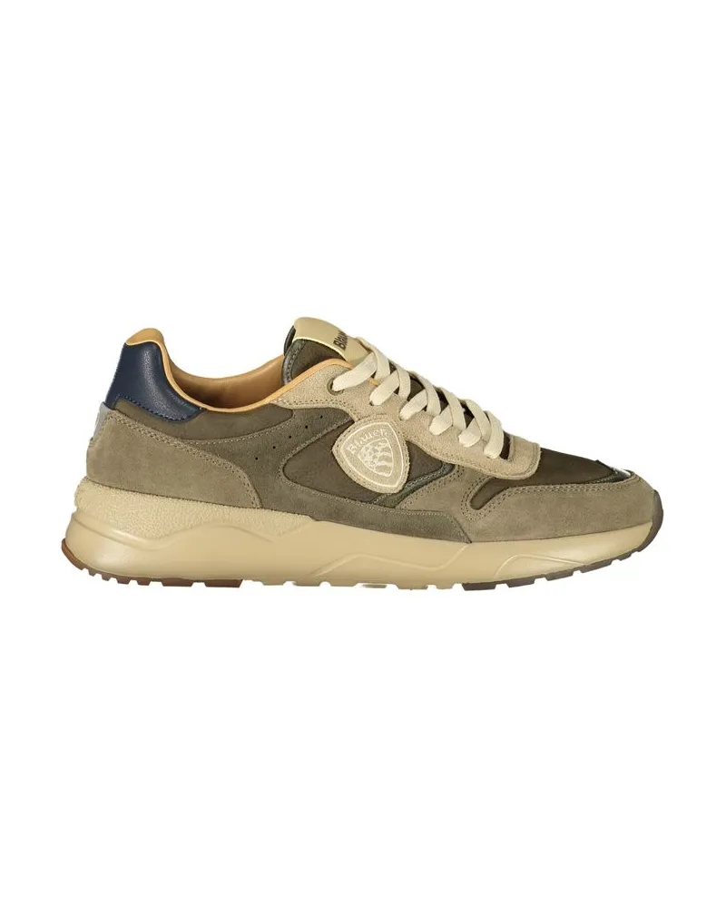 Blauer grüner Polyurethan-Herren-Sneaker Grün
