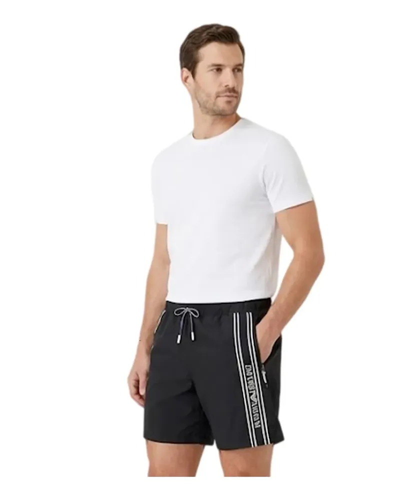 Emporio Armani Herren-Badeanzug „Eagle Schwarz