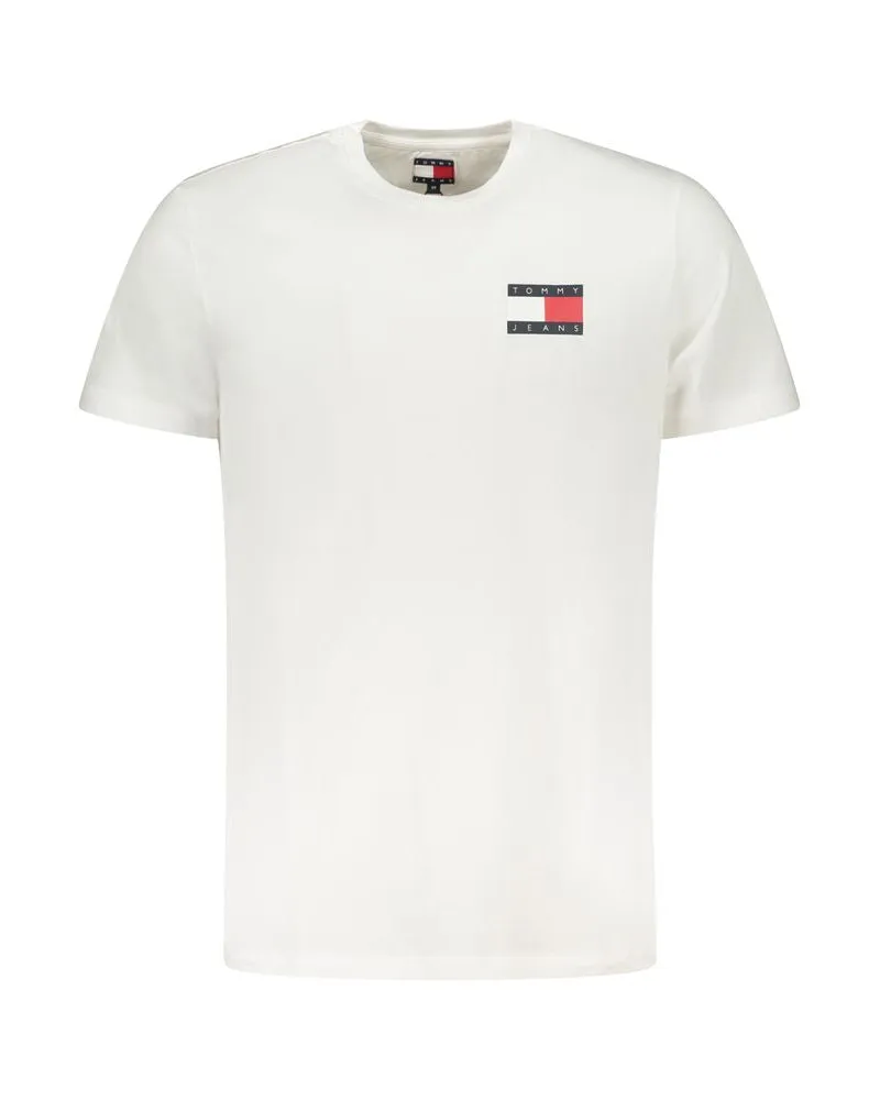 Tommy Hilfiger Weißes Baumwoll-Herren-T-Shirt Weiß