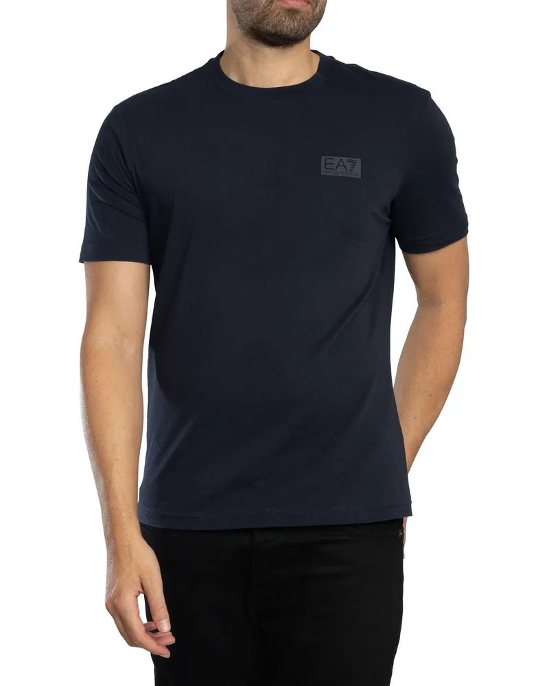 EA7 T-Shirt Mit Back Box Logo, Blau Blau