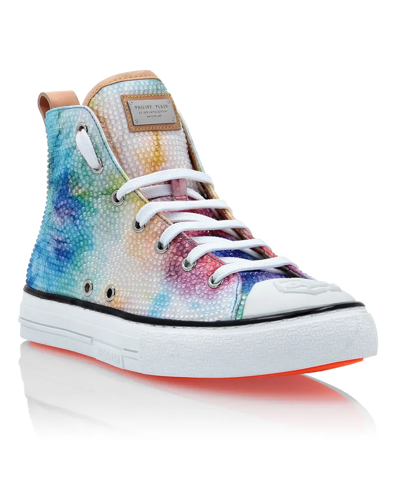Philipp Plein High‑Top Sneaker, Tie‑Dye - Mehrfarbig Mehrfarbig