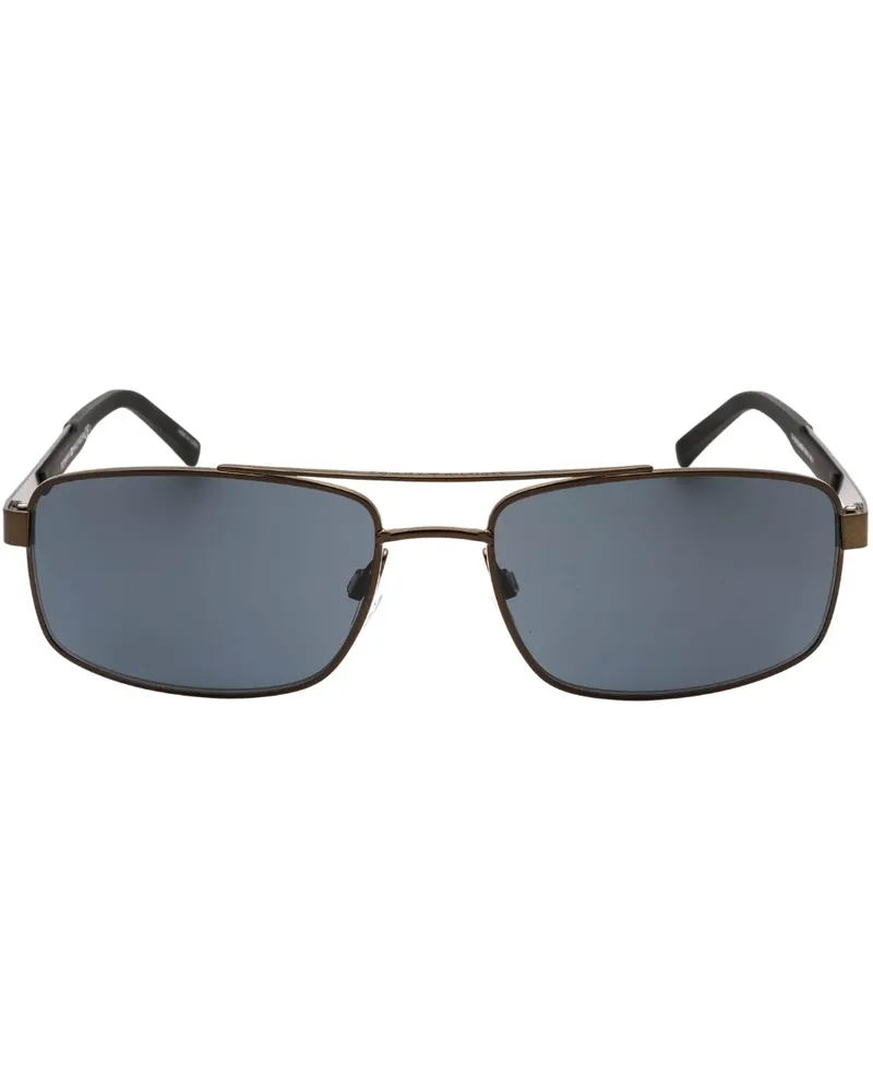 Tommy Hilfiger Tommy Hiliger Sonnenbrille mit grauen Glasern und dunklem Rutheniumschwarz Schwarz