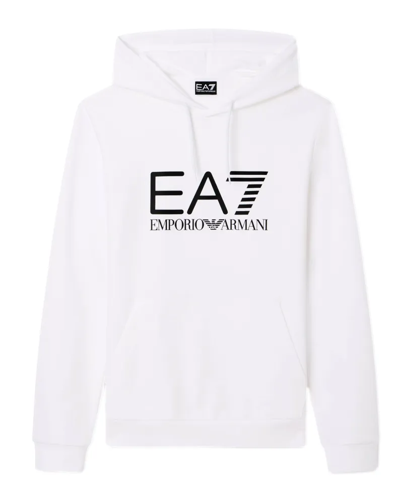 EA7 Kapuzensweatshirt Weiß