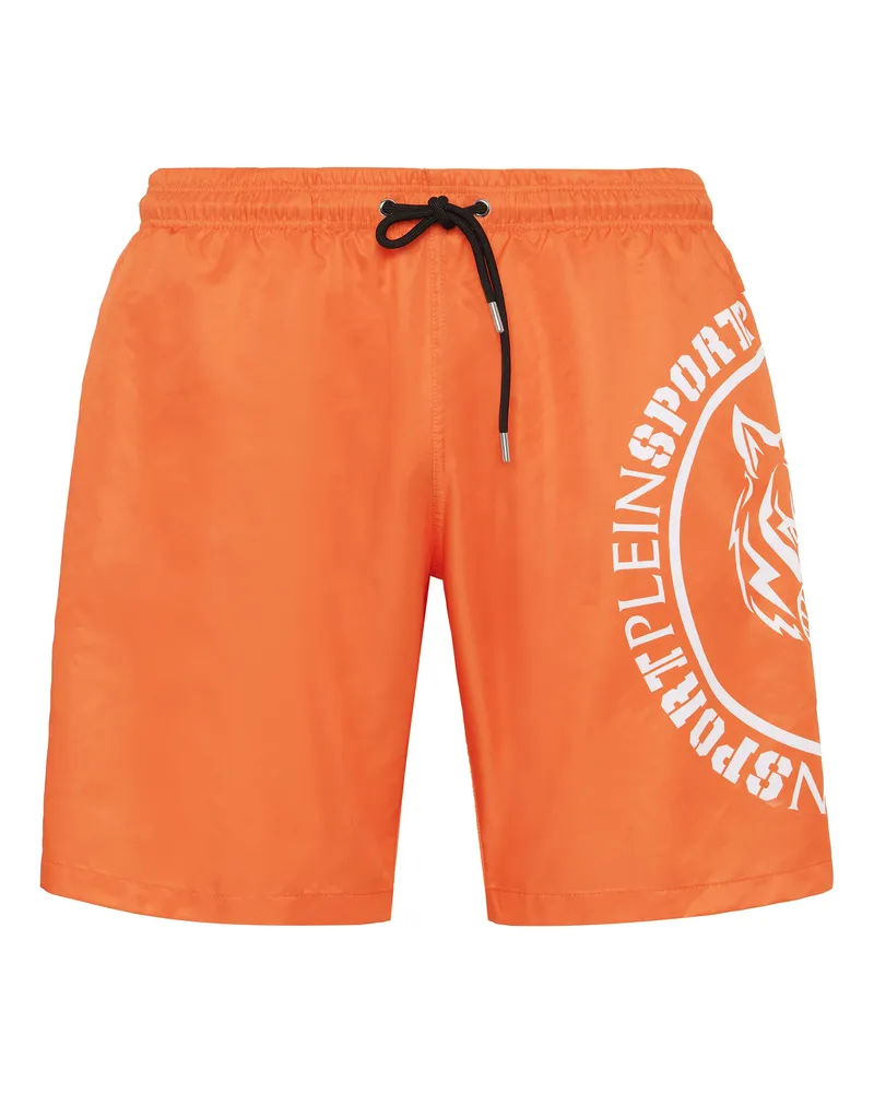 Philipp Plein Badehose Carbon Tiger Orange