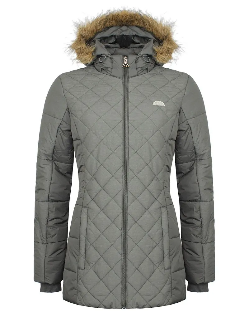 Ellesse Womens Dark Grey Kapuzenmantel Dunkelgrau