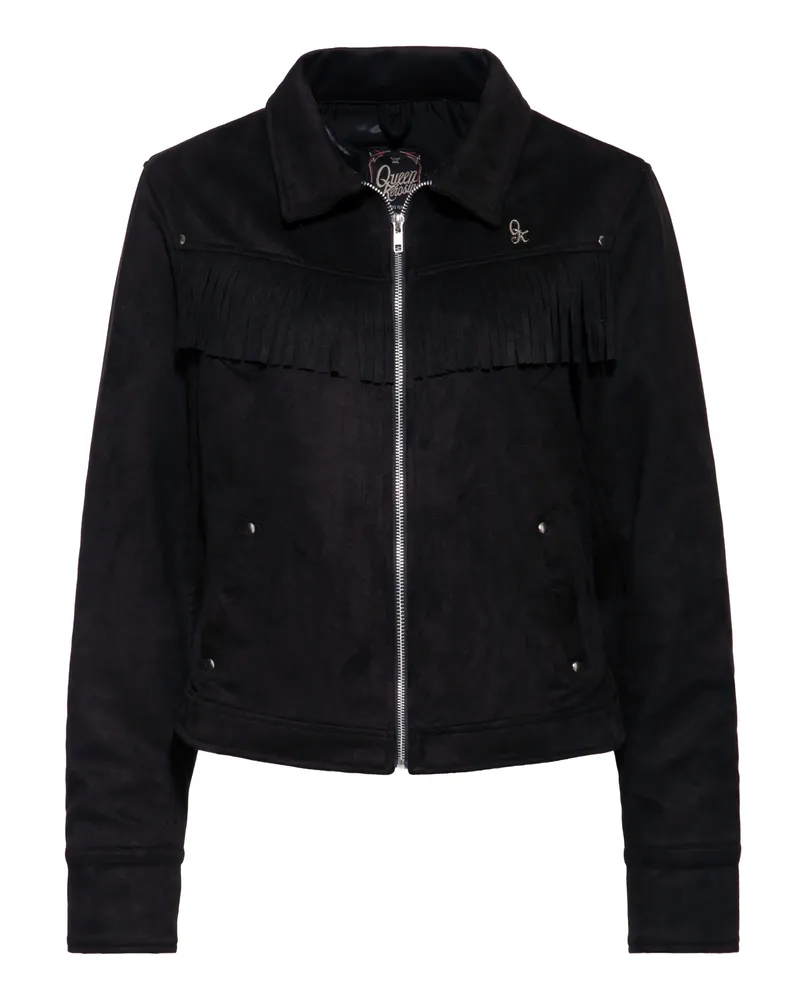 Queen Kerosin Damen Western-Jacke Schwarz