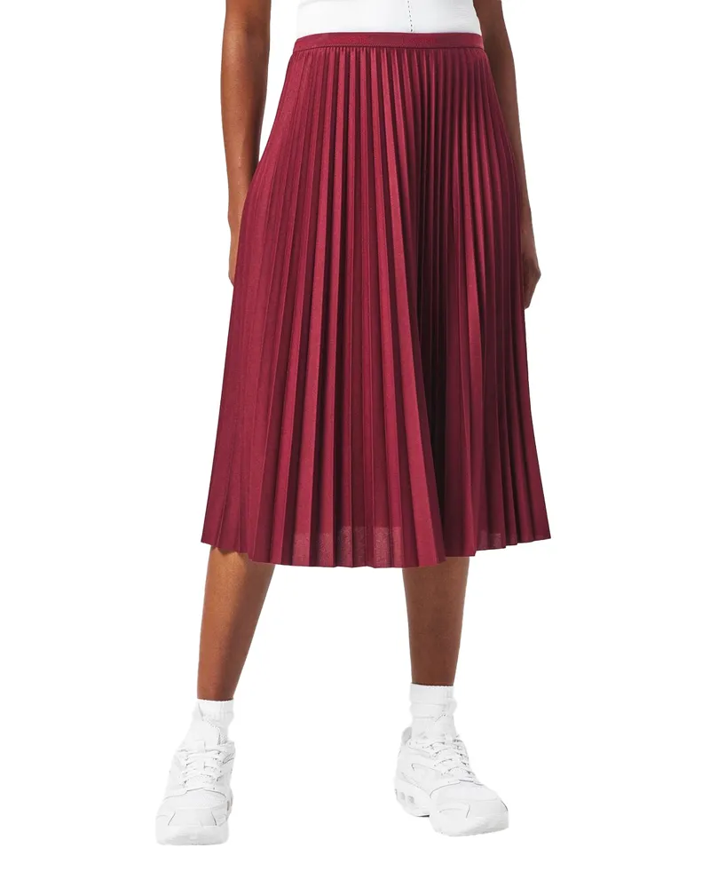 Lacoste Midirock für Damen, Mit Falten (Rot Rot