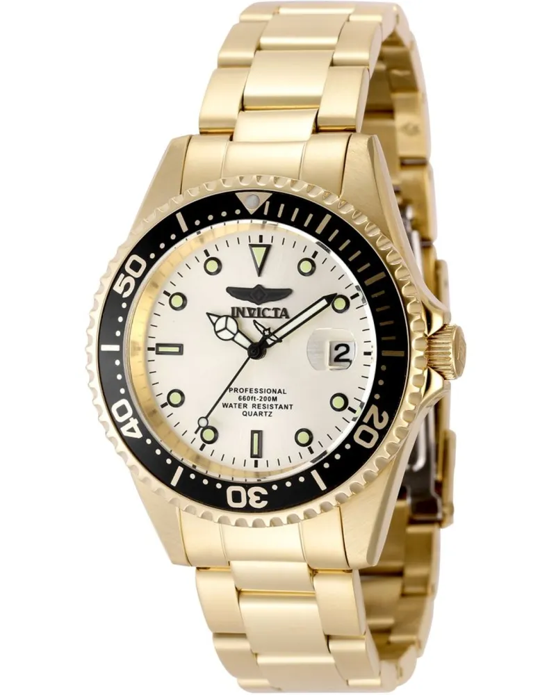 Invicta Pro Diver 48728 Herrenuhr, 37 mm Quarz - Gold Gold