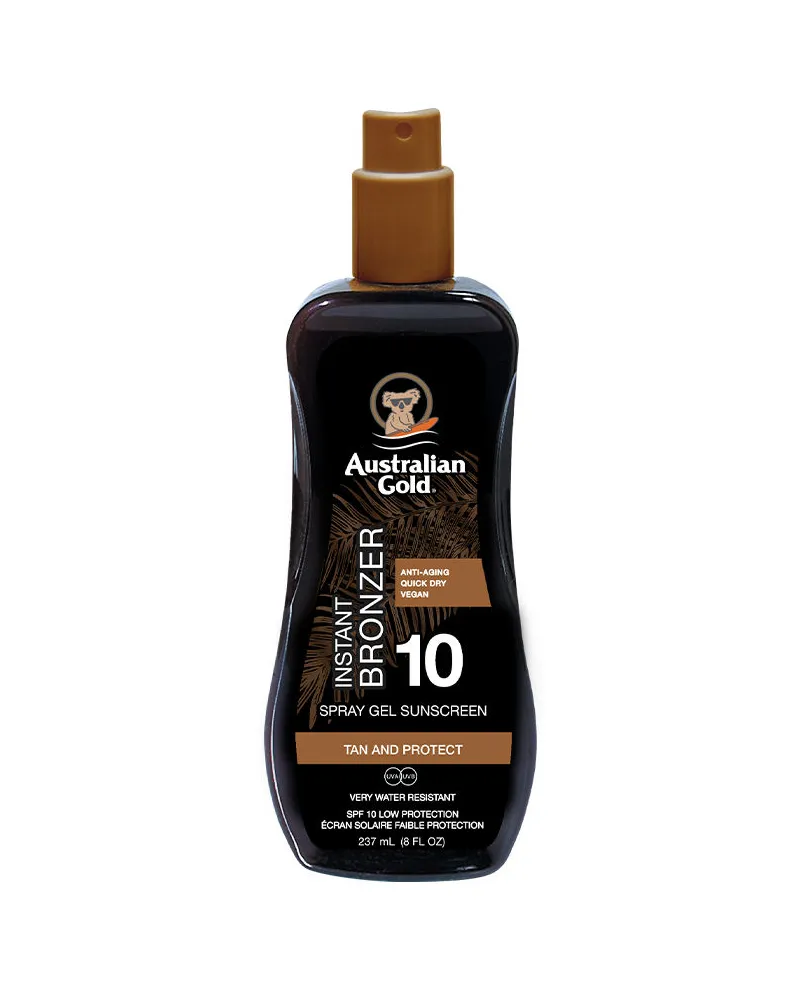 Australian Gold Sunscreen Spf10 Spray Gel With Instant Bronzer 237 ml 