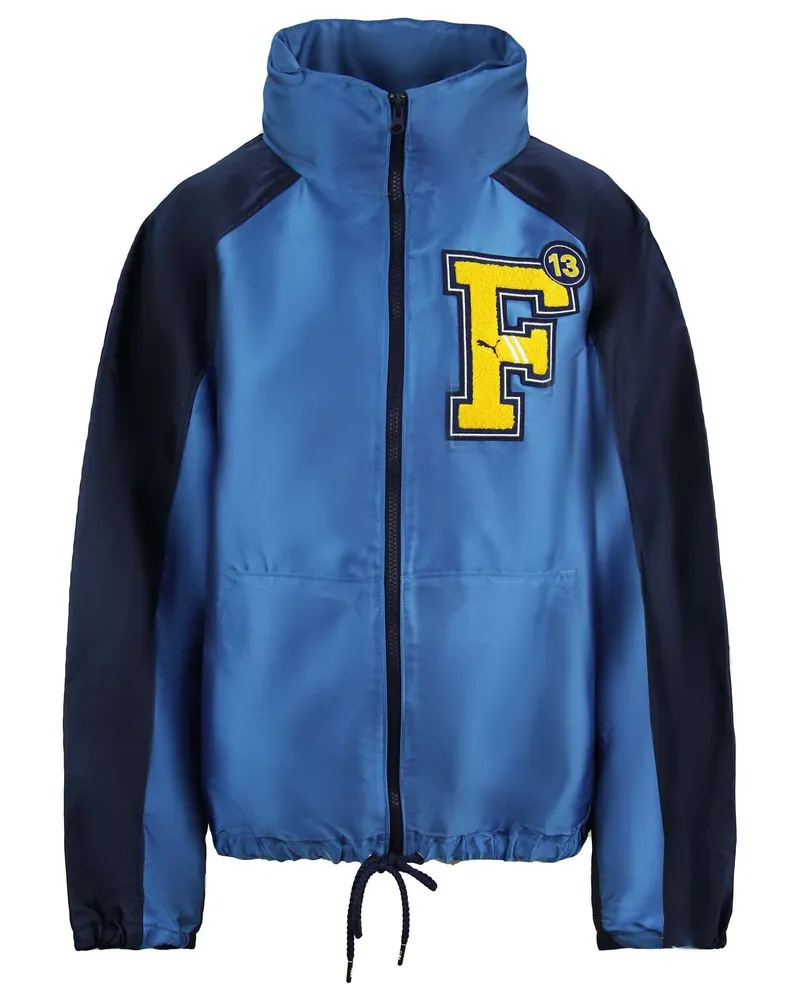 Puma x Rihanna Fenty Satin Damen-Trainingsjacke in Blau Marineblau
