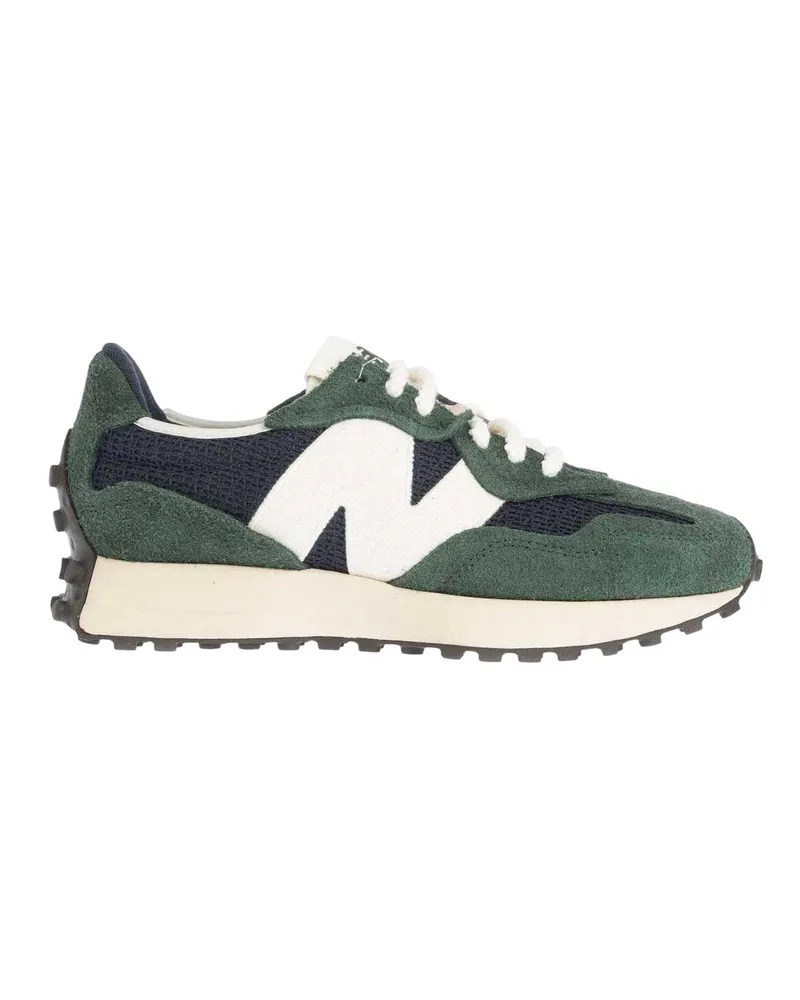 New Balance 327" Sneaker für Herren, Wildleder, Keilabsatz (Grün Grün