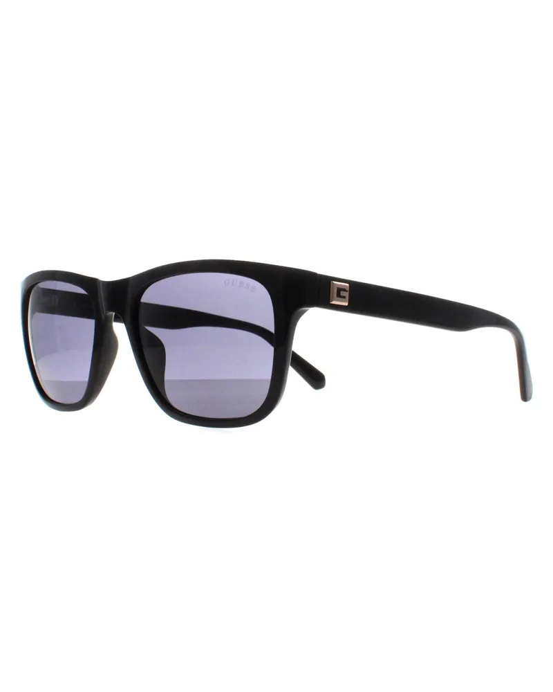 Guess Square Mens Glänzend Schwarz Rauch Grau GU6971 Schwarz