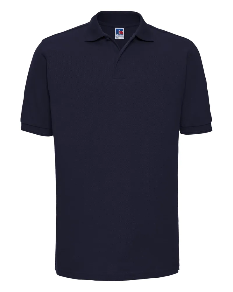 Russell Athletic Russell Herren Ripp Polo-Shirt, Kurzarm (Marineblau Marineblau