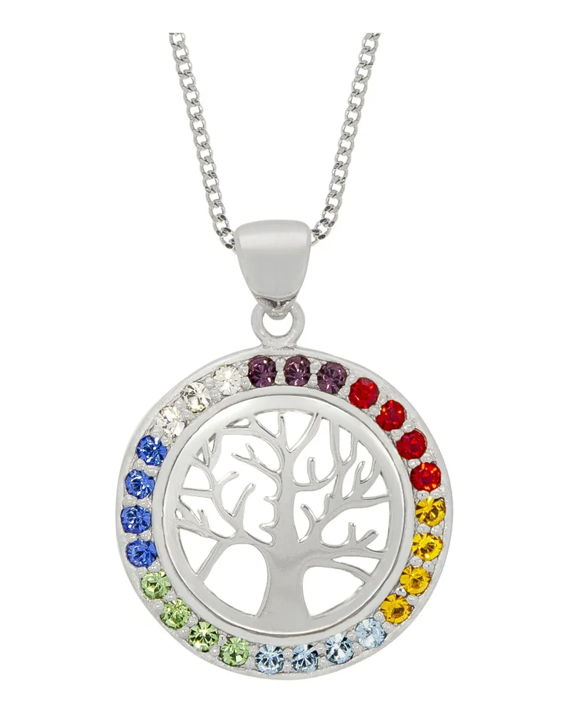 ZEEme Silber Halskette Silber 925 rhodiniert mit Lebensbaum-Motiv Silber