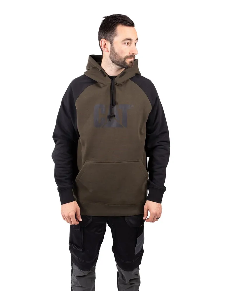 Caterpillar Footwear Raglan-Kapuzenpullover aus Baumwolle für Herren - Grün Grün
