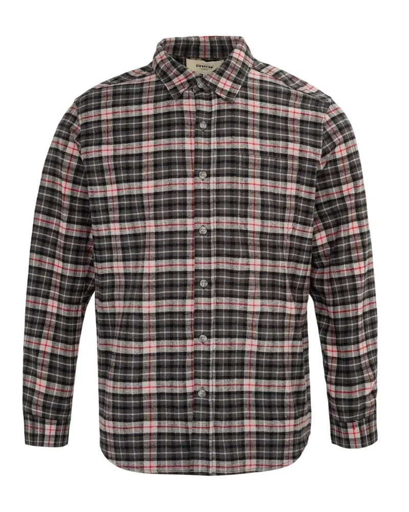 Firetrap Hemd für Herren (Schwarz/Grau Schwarz