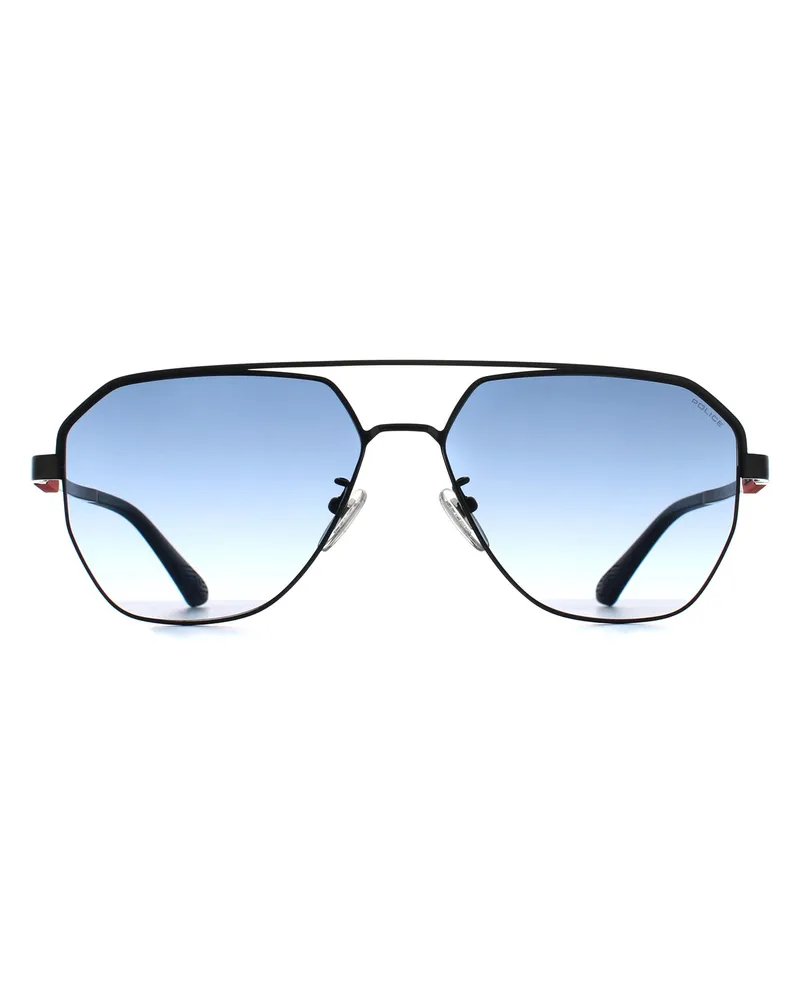 Police Aviator-Sonnenbrille SPLP30 Ranger 1 mit glänzendem Verlauf - Grau Grau