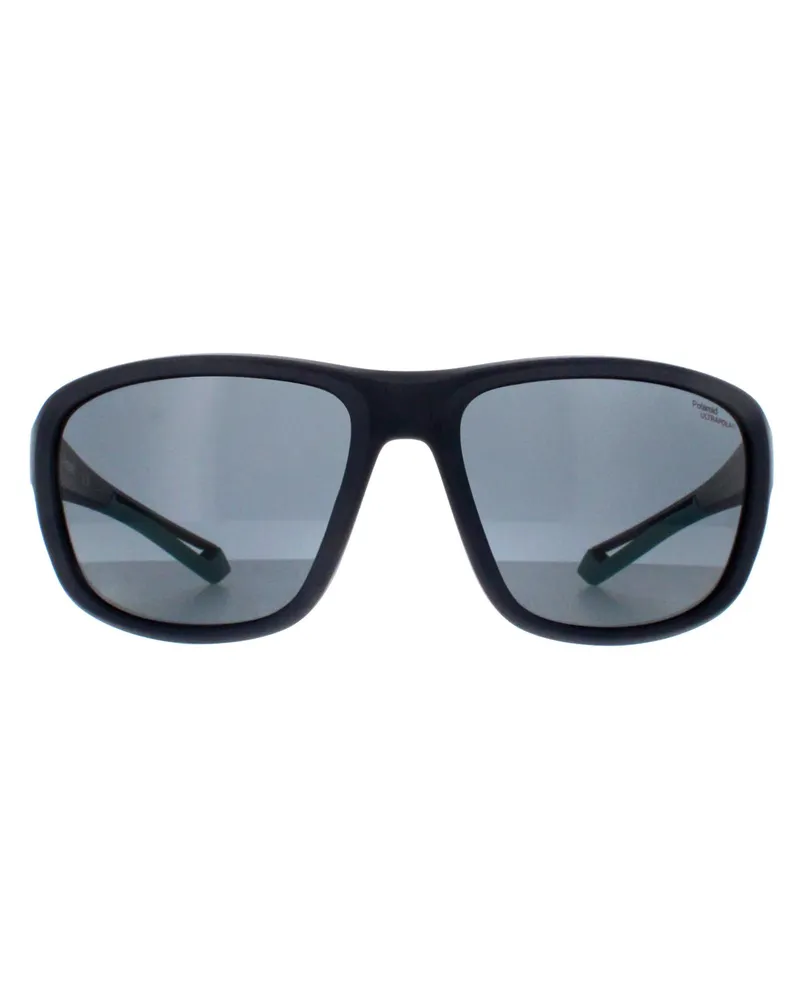 Polaroid Rechteck Unisex blau azurblau grau polarisiert kontrastreich PLD 7049/S Blau