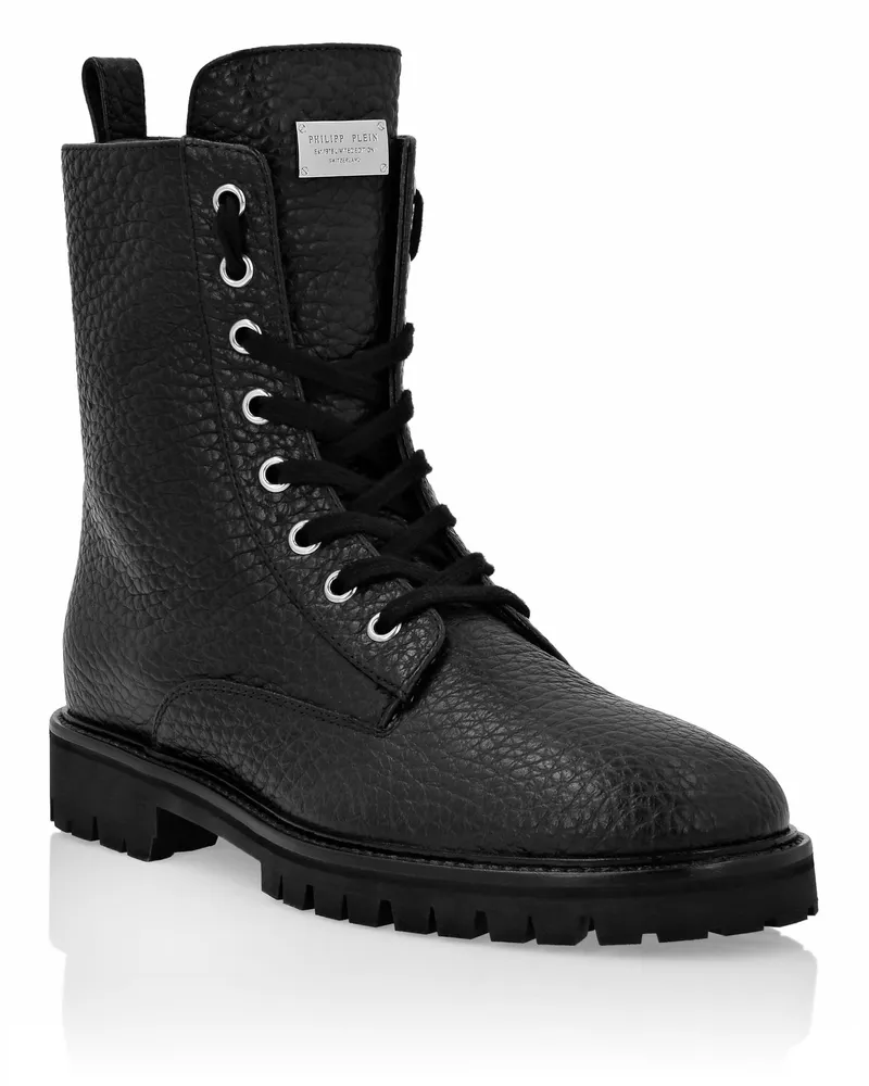 Philipp Plein Stiefel Stars Schwarz