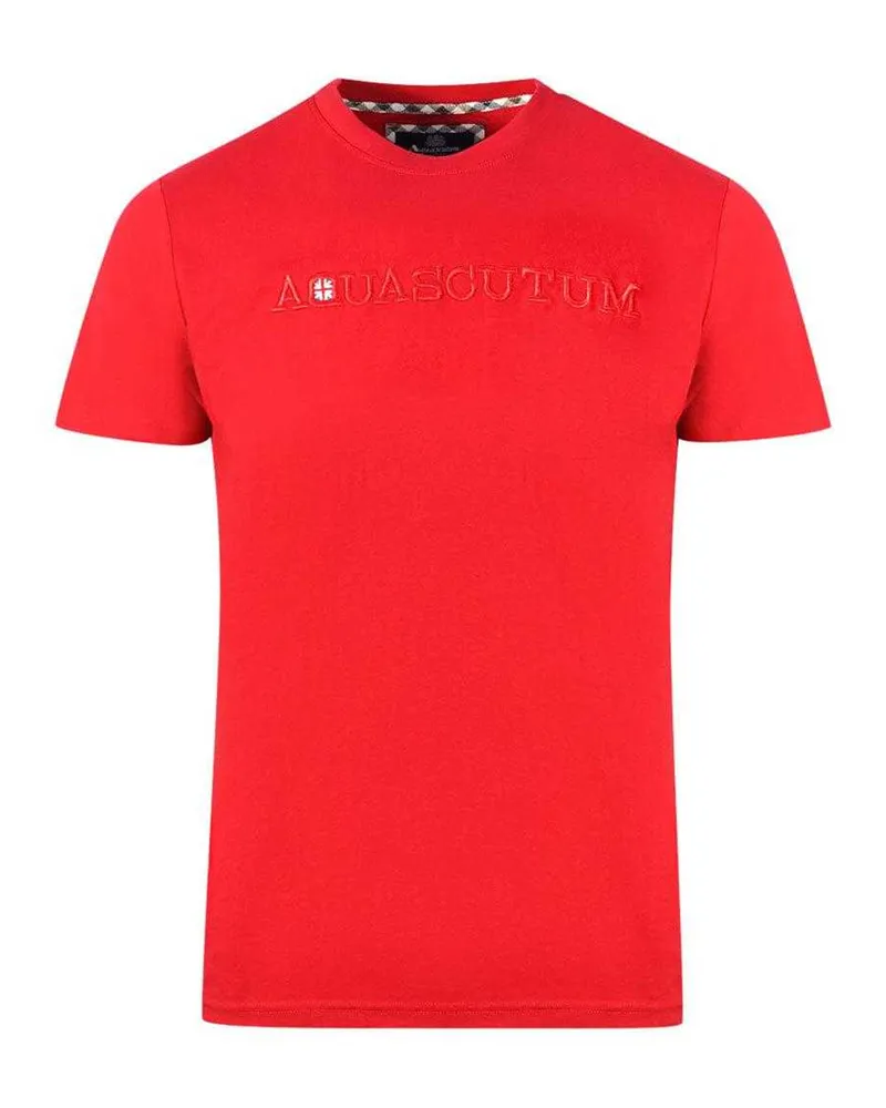 Aquascutum T-Shirt für Herren, Logo (Rot Rot