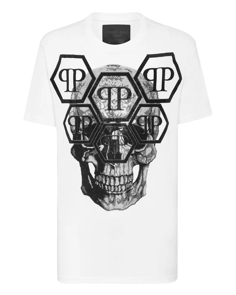 Philipp Plein T-Shirt Skull Weiß