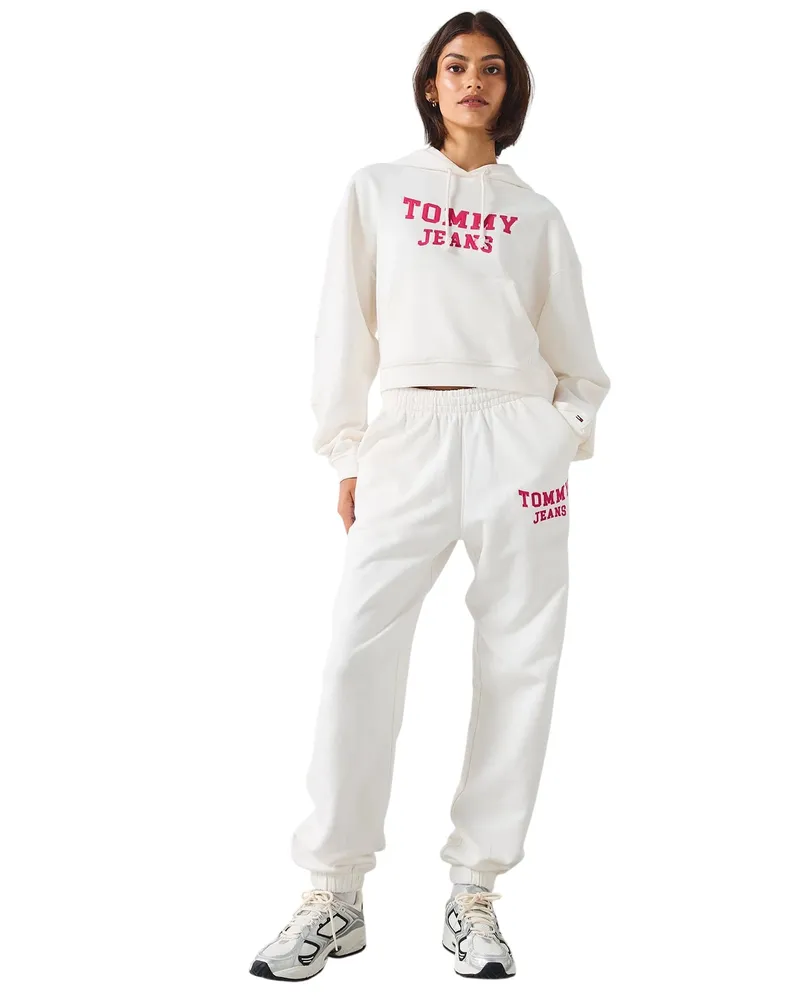 Tommy Hilfiger Varsity" Jogginghosen für Damen (Weiß Weiß