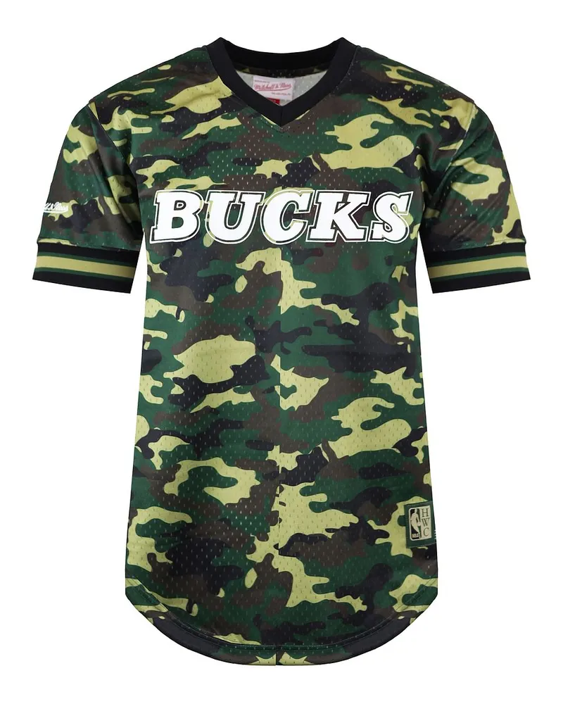 Mitchell & Ness Milwaukee Bucks Mens T-Shirt Mehrfarbig