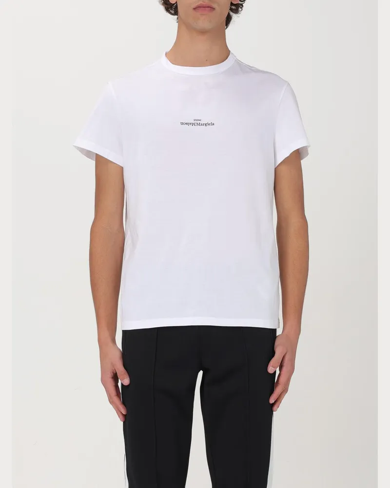 Maison Margiela Kurzarm Rundhals-T-Shirt Weiß