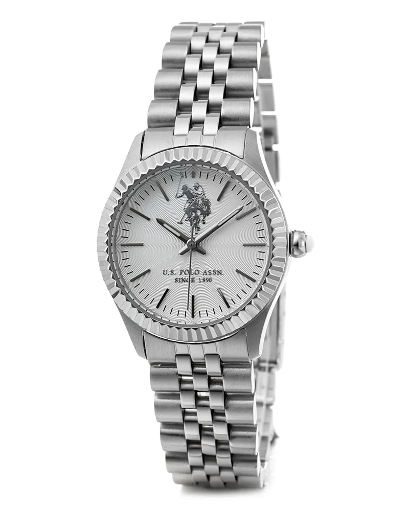 U.S. Polo Assn.  Uhr Azure Damenuhr Silber