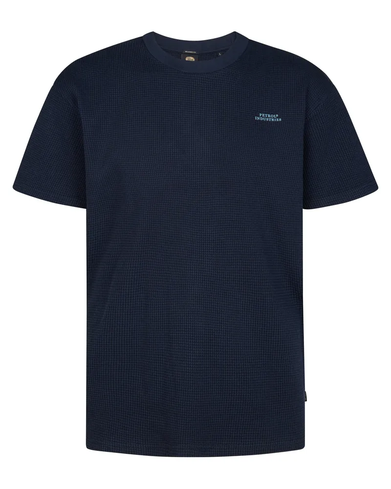 Petrol Industries Logo T?Shirt Polvo Herren Marineblau