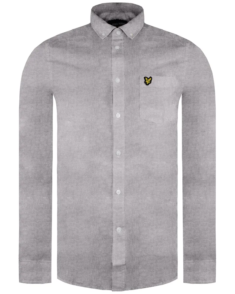 Lyle & Scott Langarm Regular Fit Leichtes Herren Oxford Hemd LW1302VTR Z835 Braun