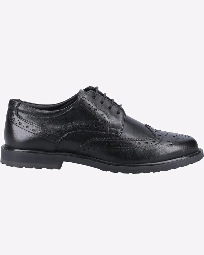 Hush Puppies Verity Leder Damen Schwarze Brogues Schuhe Schwarz
