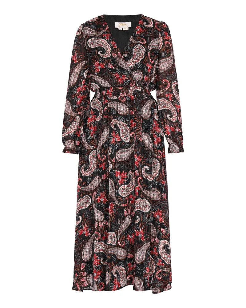 Usha Kleid Damen Schwarz Mehrfarbig Schwarz