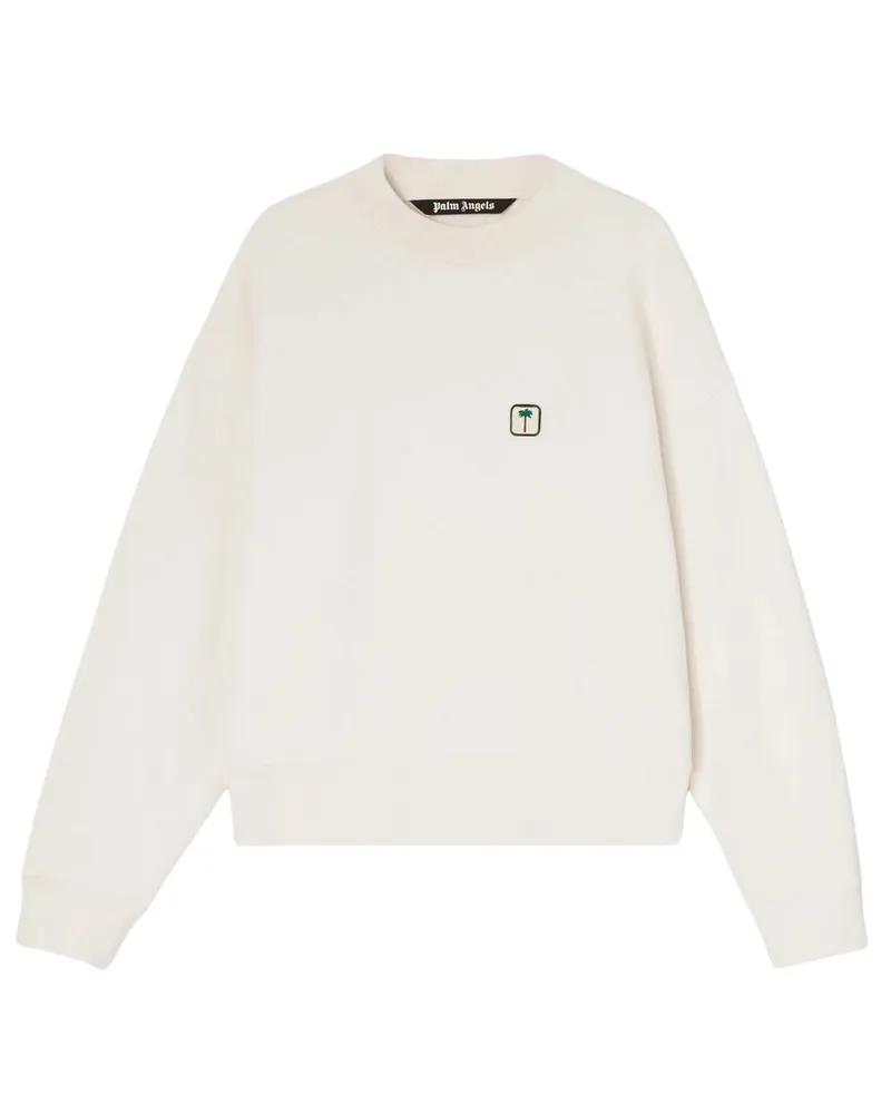 Palm Angels PXP Logo Off White Sweatshirt Weiß