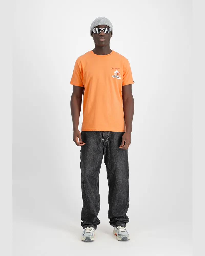 Alpha Industries Flying Buzz Small Logo T-Shirt Orange