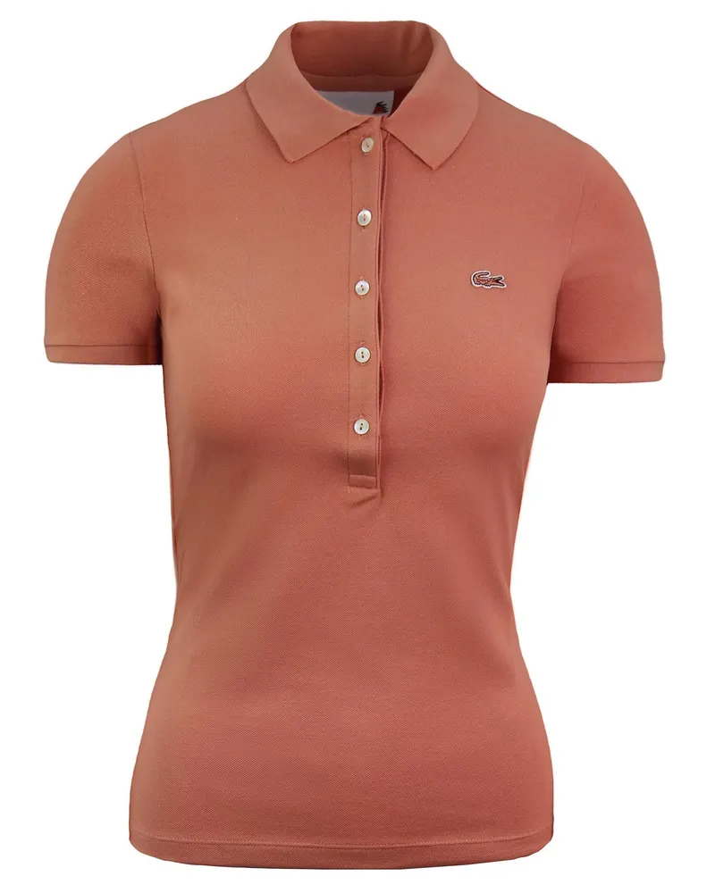 Lacoste Slim Fit Damen Pfirsich Poloshirt Pfirsich