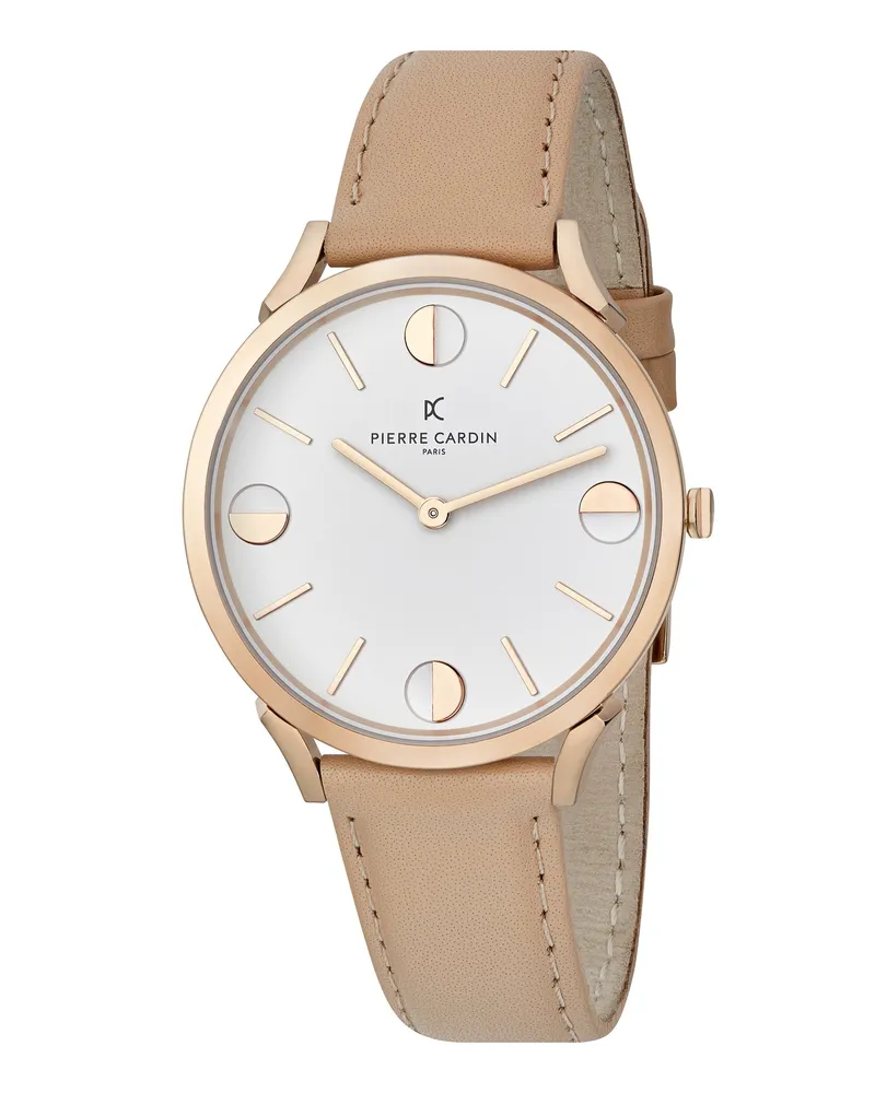 Pierre Cardin Pigalle Half Moon Beige Unisex Armbanduhr CPI.2011 Beige