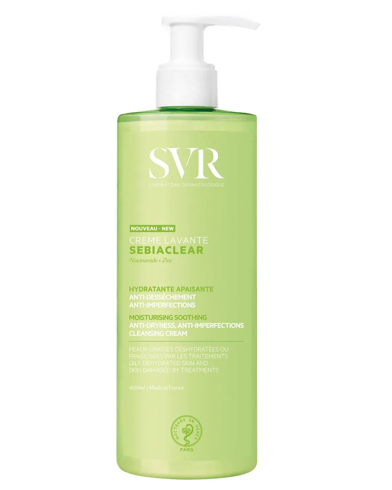 SVR Sebiaclear 400ml Beruhigende Gesichtswaschcreme für zu Unreinheiten neigende Haut 