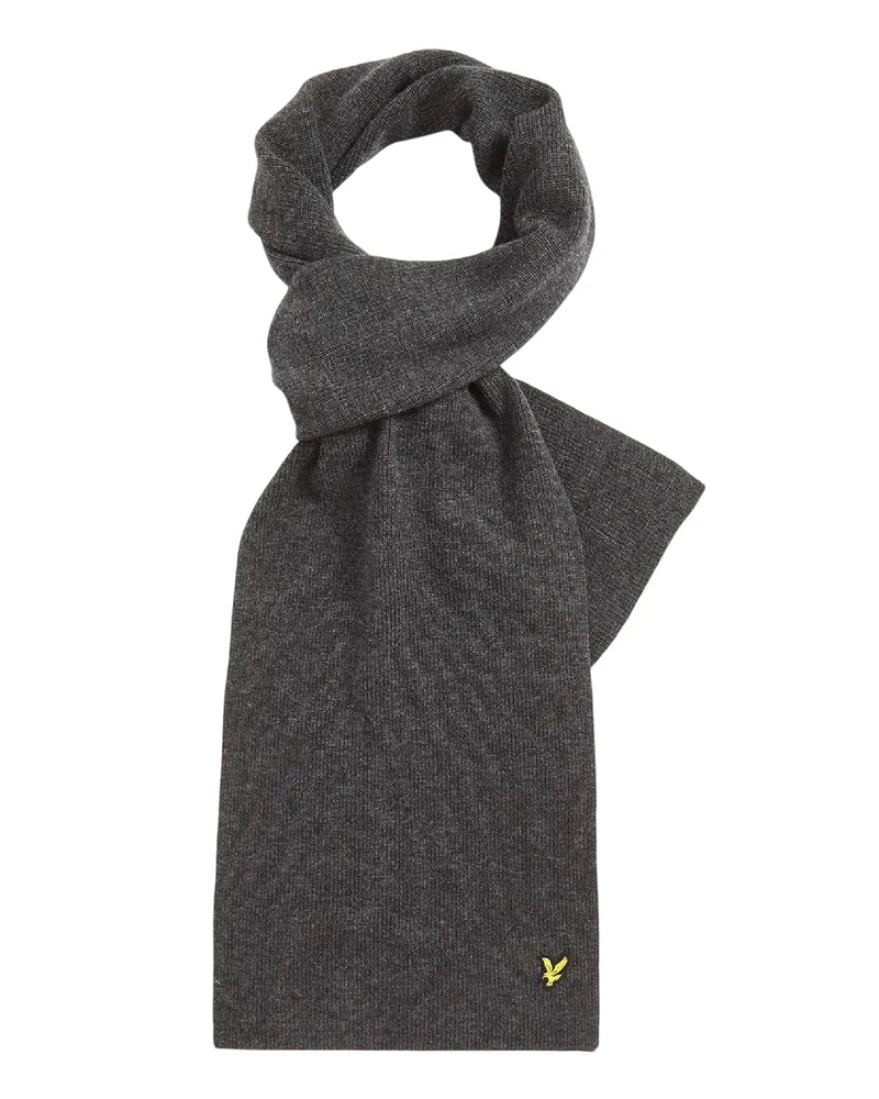 Lyle & Scott Schal, gerippt, Lammwolle Mischung (Grau Grau