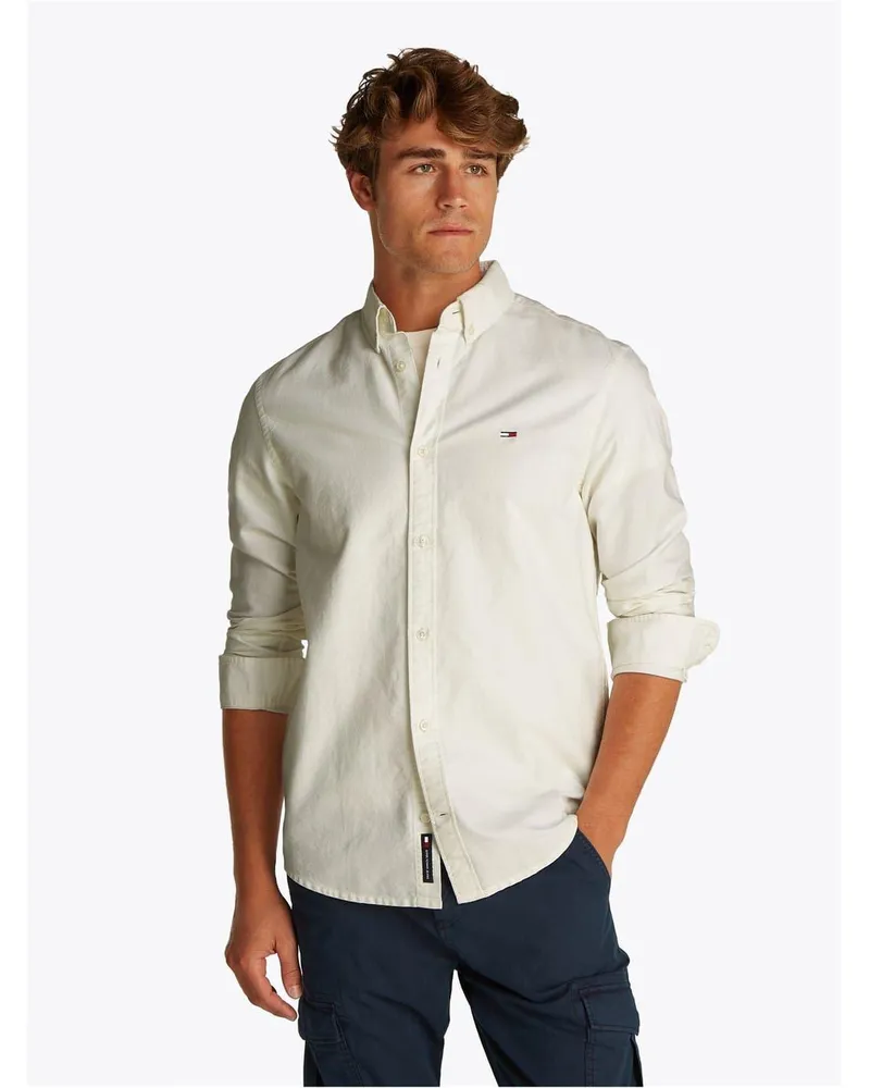 Tommy Hilfiger Hemd Button-Down-Kragen für Herren Regulär (Ecru Ecru
