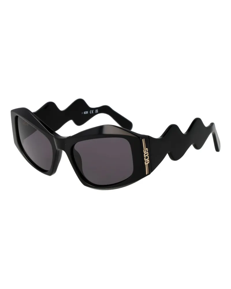 GCDS Wellenförmige Sonnenbrille Schwarz