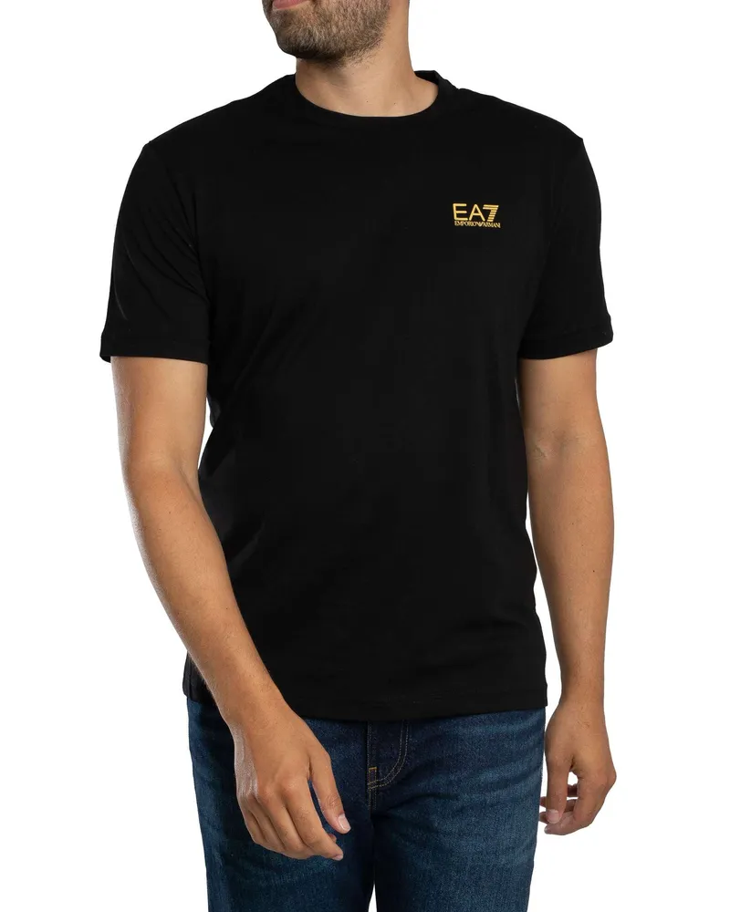 EA7 T-Shirt mit Rückenlogo - Schwarz Schwarz