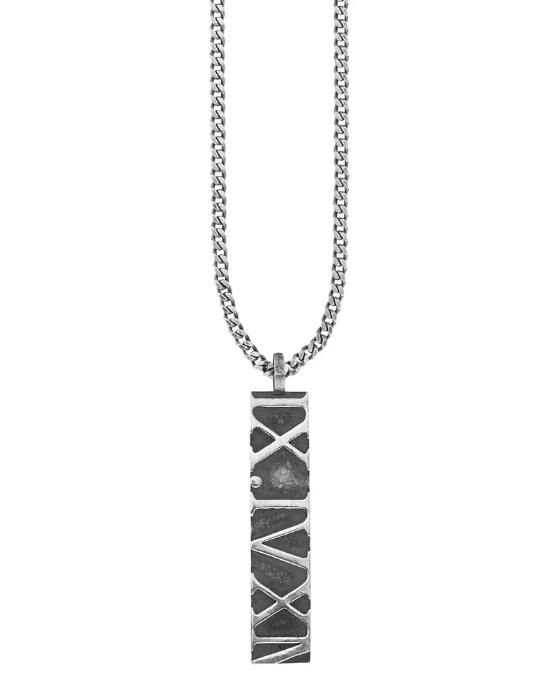 cai Anhänger mit Kette 925/- Sterling Silber matt Spinell Silber