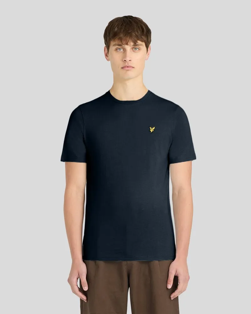 Lyle & Scott Unifarbenes T-Shirt Schwarz