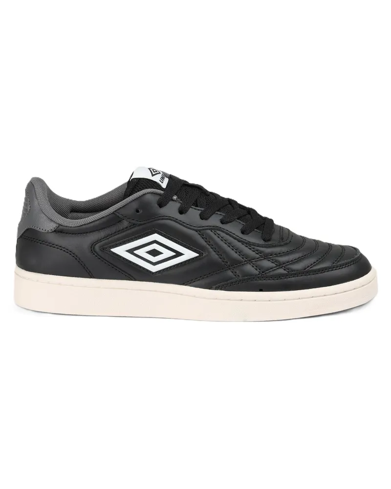 Umbro Clayton Leder Schwarz/Castlerock/Weiß Sneaker Schwarz